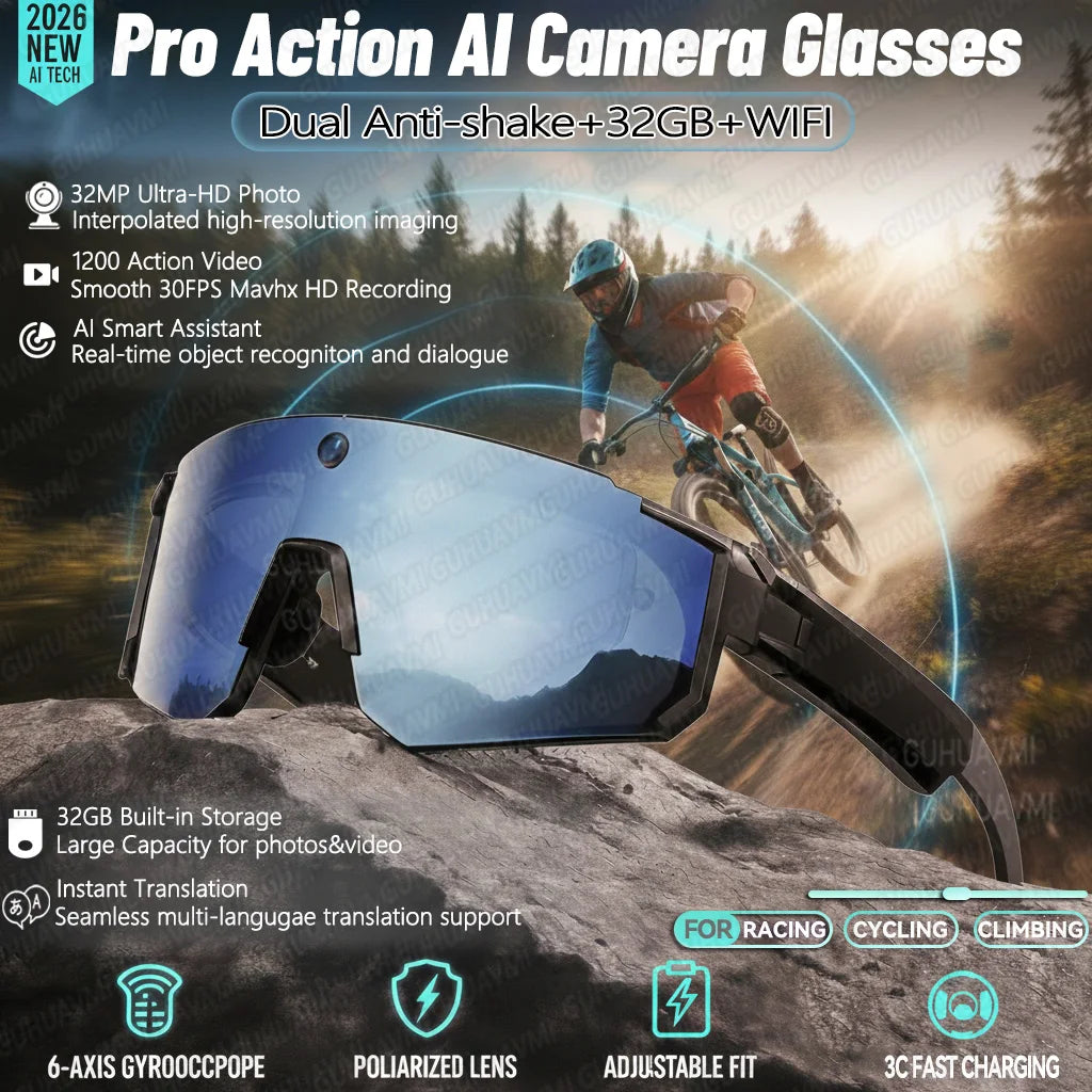 VisionCapture AI Smart Camera Glasses 2026