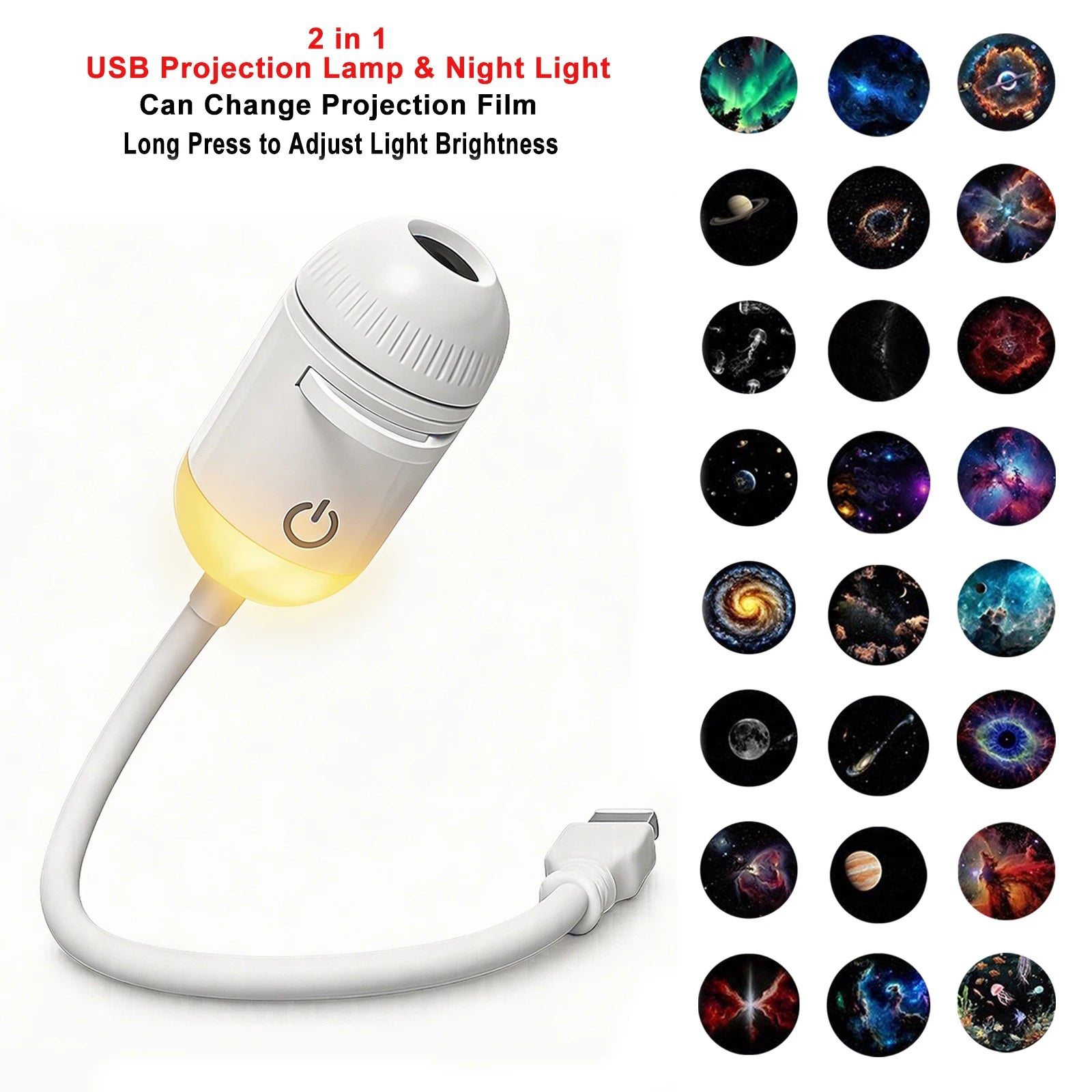 GalaxyGlow USB Star Projector Light
