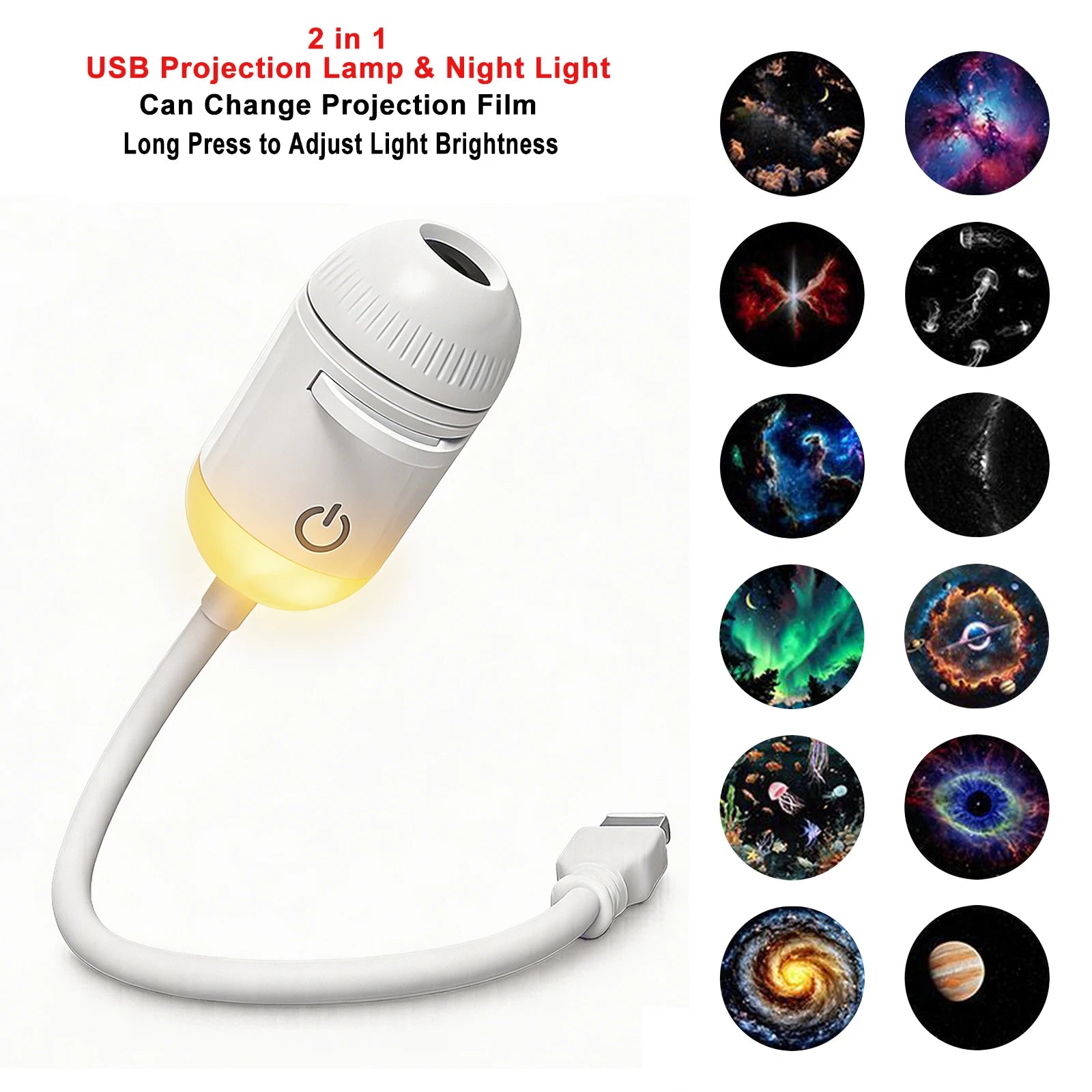GalaxyGlow USB Star Projector Light