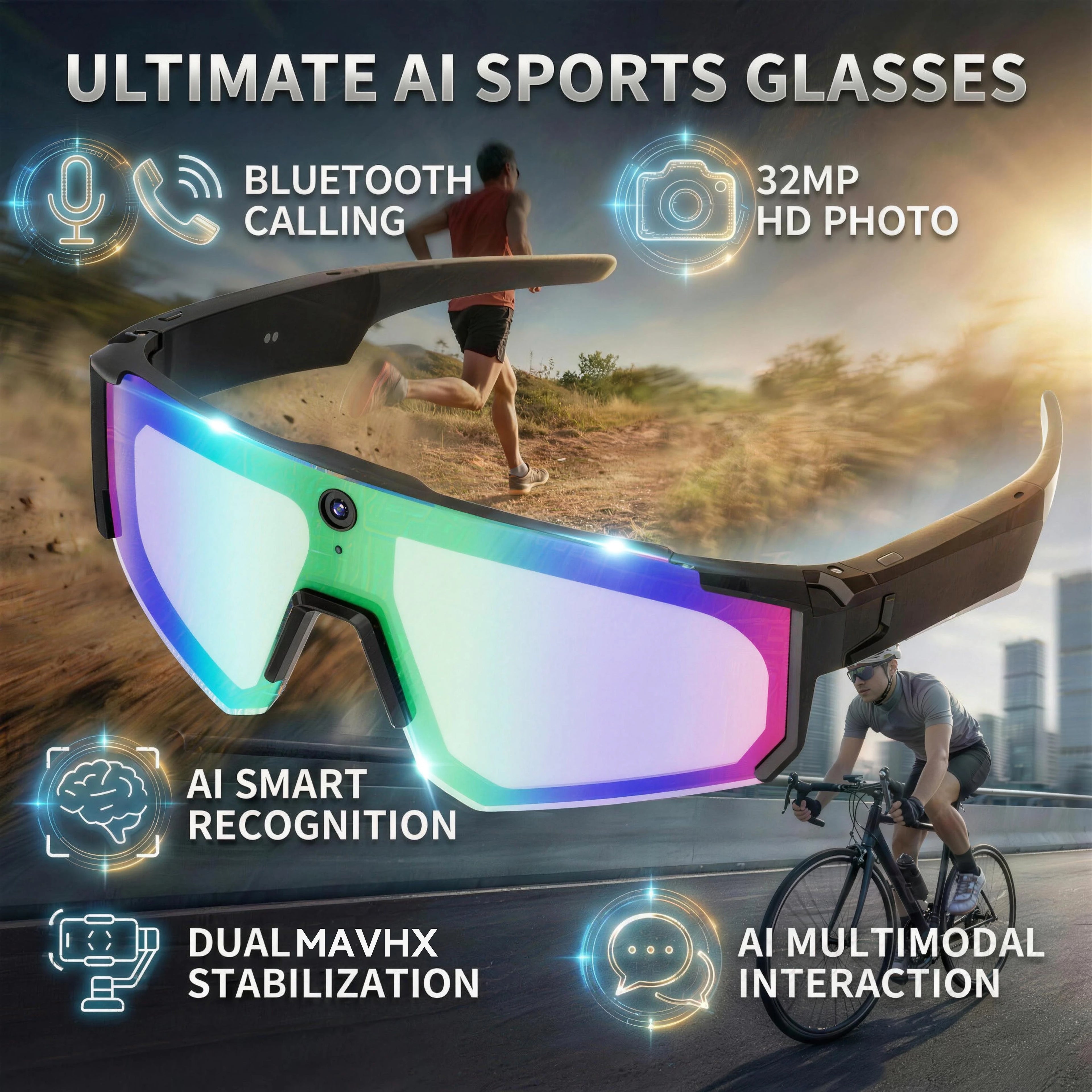 VisionCapture AI Smart Camera Glasses 2026