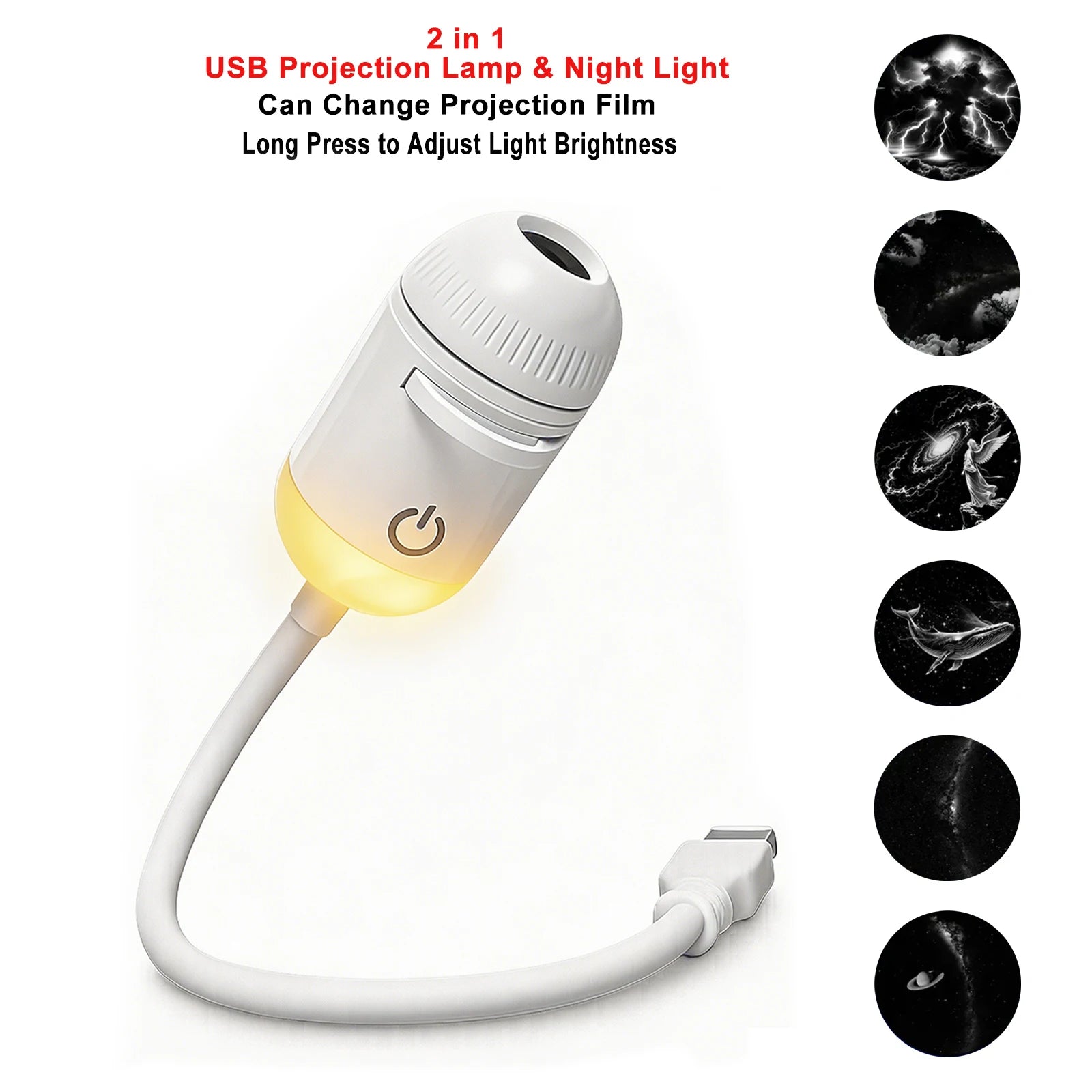 GalaxyGlow USB Star Projector Light