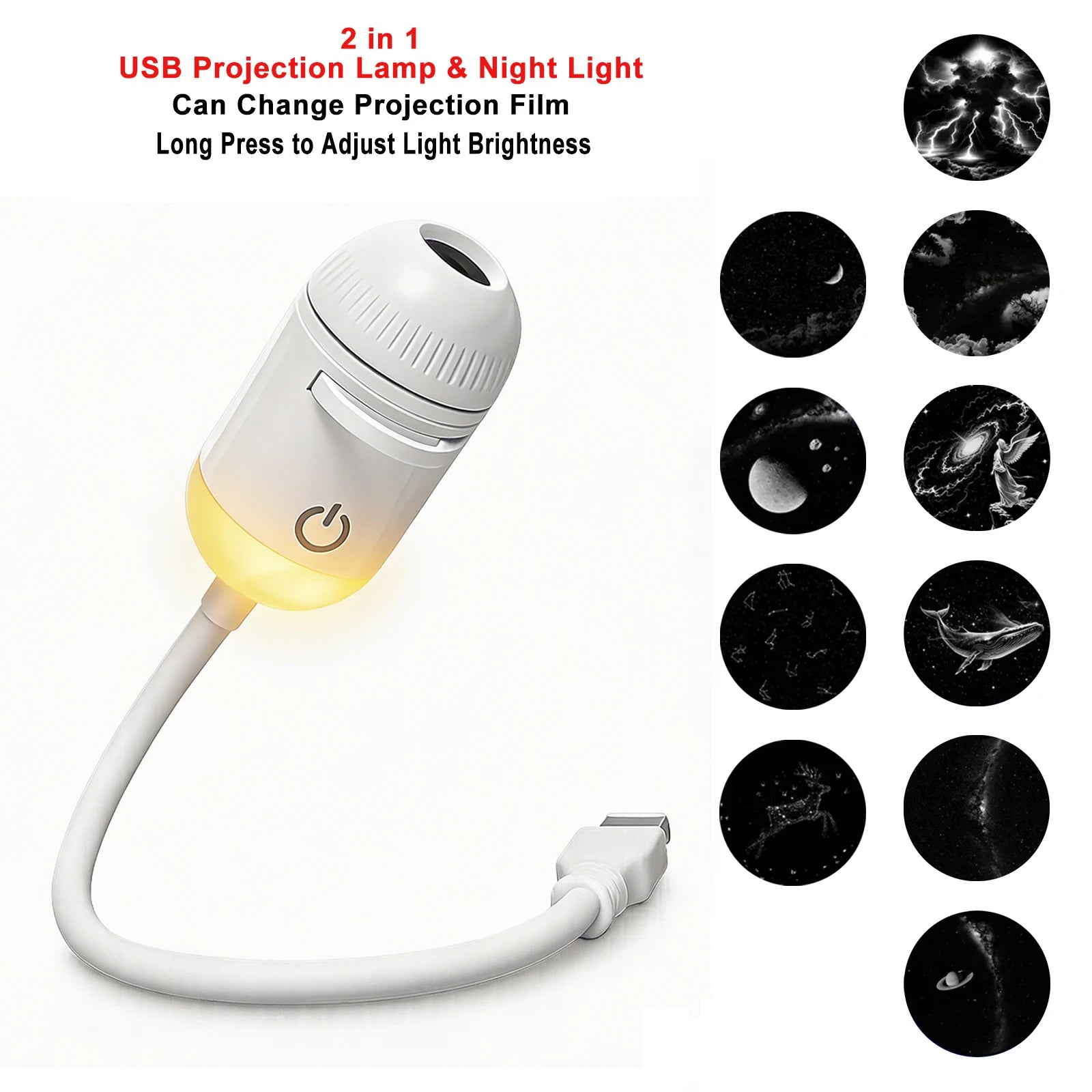 GalaxyGlow USB Star Projector Light