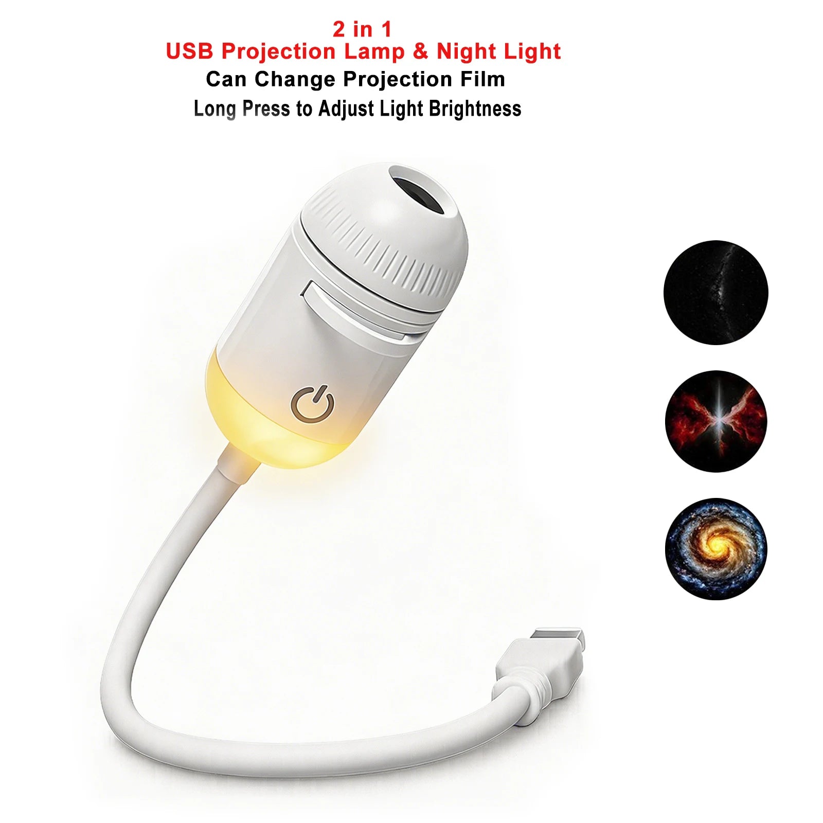 GalaxyGlow USB Star Projector Light