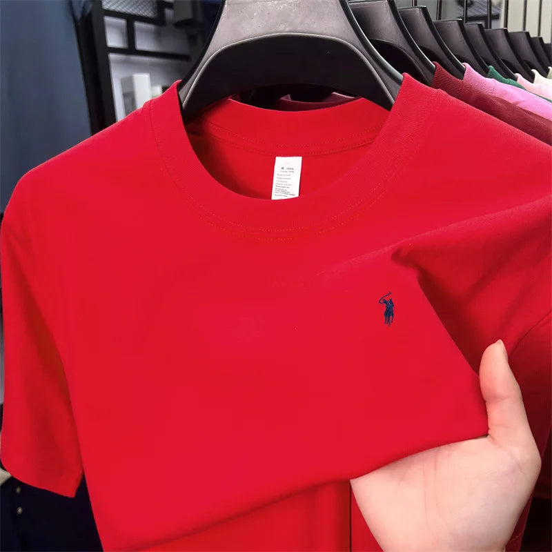 Men's Cotton Pony Print T-Shirt